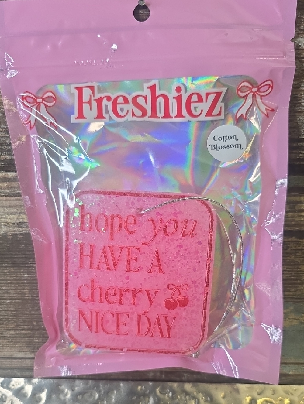 Freshiez Cotton Blossom Pink Scent Sachet - 'Have a Cherry Nice Day', NWT